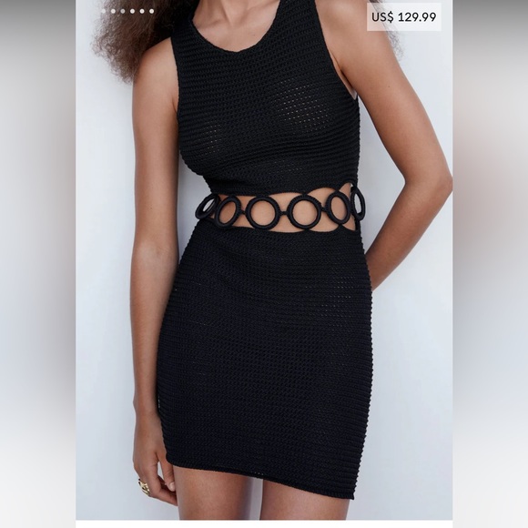 Mango crochet mini dress - Picture 3 of 4